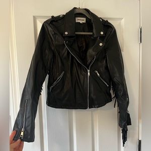 leather fringe jacket
